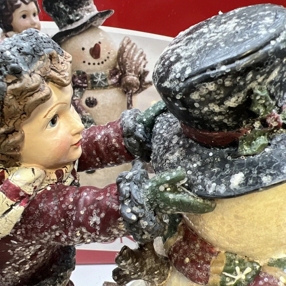 Kirkland Signature 4pc Kids and Snowman Scene #862008 Decorative Christmas Decor